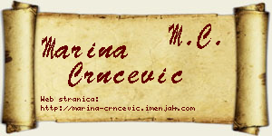 Marina Crnčević vizit kartica